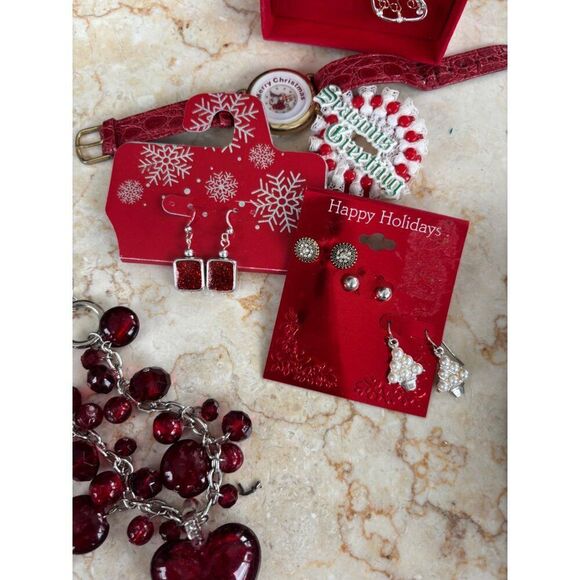 Holiday Lane Festive Jewelry & Accessories Gift Set With Watch & Jewelry lot - Picture 7 of 7